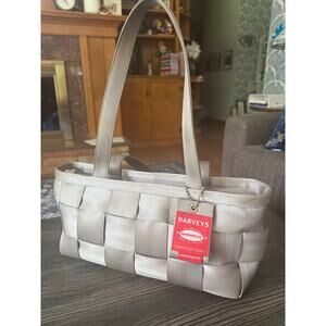 Harvey's The Original Grey Seatbelt Bag w/Zip Closure, 2 Handles, and Keychain